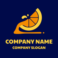 Natural Sweet Orange Fresh Logo Design