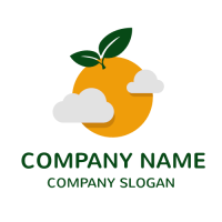 Orange Logo | Orange Sun with Grey Clouds