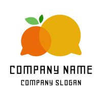 Orange Logo | Two Yellow Speech Bubbles