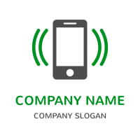 Ringing Phone Vibrations Logo Design