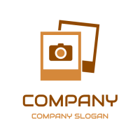 Photography Logo | Two Photography Frames with Camera