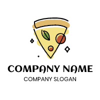 Pizza Logo | Sparkling One Line Margherita