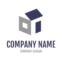 Realestate & Property Logo | Grey and Blue Construction