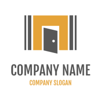 Realestate & Property Logo | Orange Wall with Wallpapers