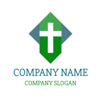 Religion & Church Logo | Four Elements Forming a Cross