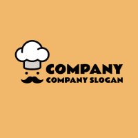 Restaurant Logo | Chefs Hat with Black Mustache