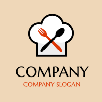 Restaurant Logo | Chefs Hat with Tableware