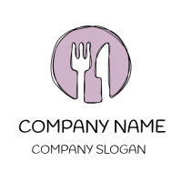 Restaurant Logo | Elegant Fork and Knife Silhouette