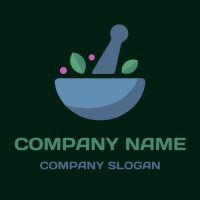 Restaurant Logo | Mortar and Pestle with Herbs