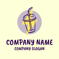 Energy Boost Purple Beverage Logo Design