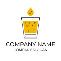 Minimalist Banana Milkshake Logo Design