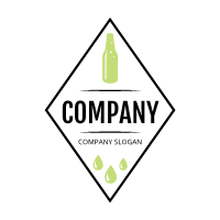 Soda Logo | Rhombus Lime Sparkling Water