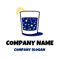 Soda Logo | Starry Night in Glass and Moon