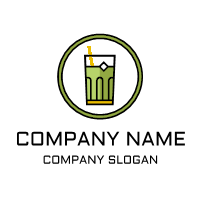 Soda Logo | Yellow Straw and Matcha Coffee