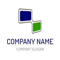 Two Connected Rectangular Elements Logo Design