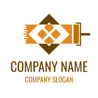 Orange Window and Roller Logo Design