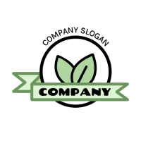 Vegan Logo | Organic Vegan Food Emblem